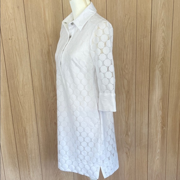 Adrianna Papell White Textured Dress - Picture 2 of 9